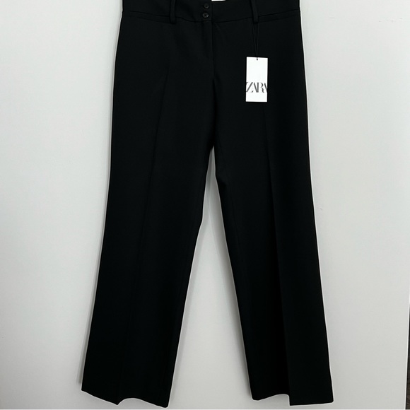 ZARA ZW Collection Black Cropped Blazer Suit Set - Picture 16 of 16